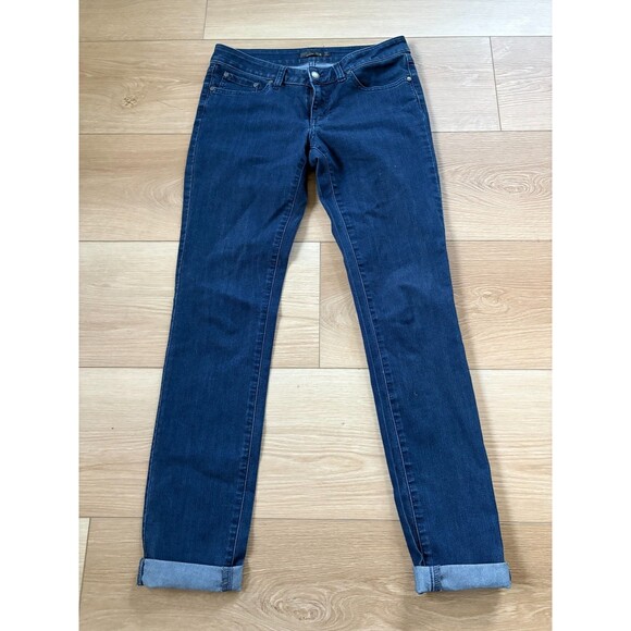 Prana Skinny Jeans Womens 6/28 Carlotta Mid Rise Stretchy Denim Dark Wash Blue - Picture 1 of 8
